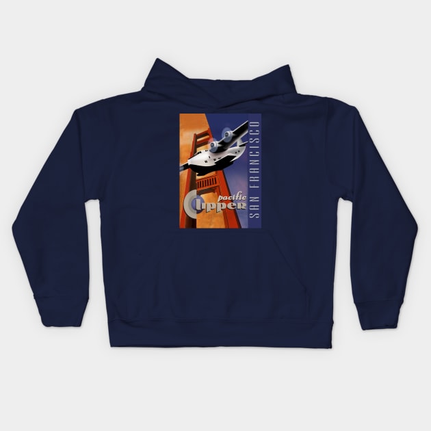 Pacific Clipper Kids Hoodie by Spyinthesky